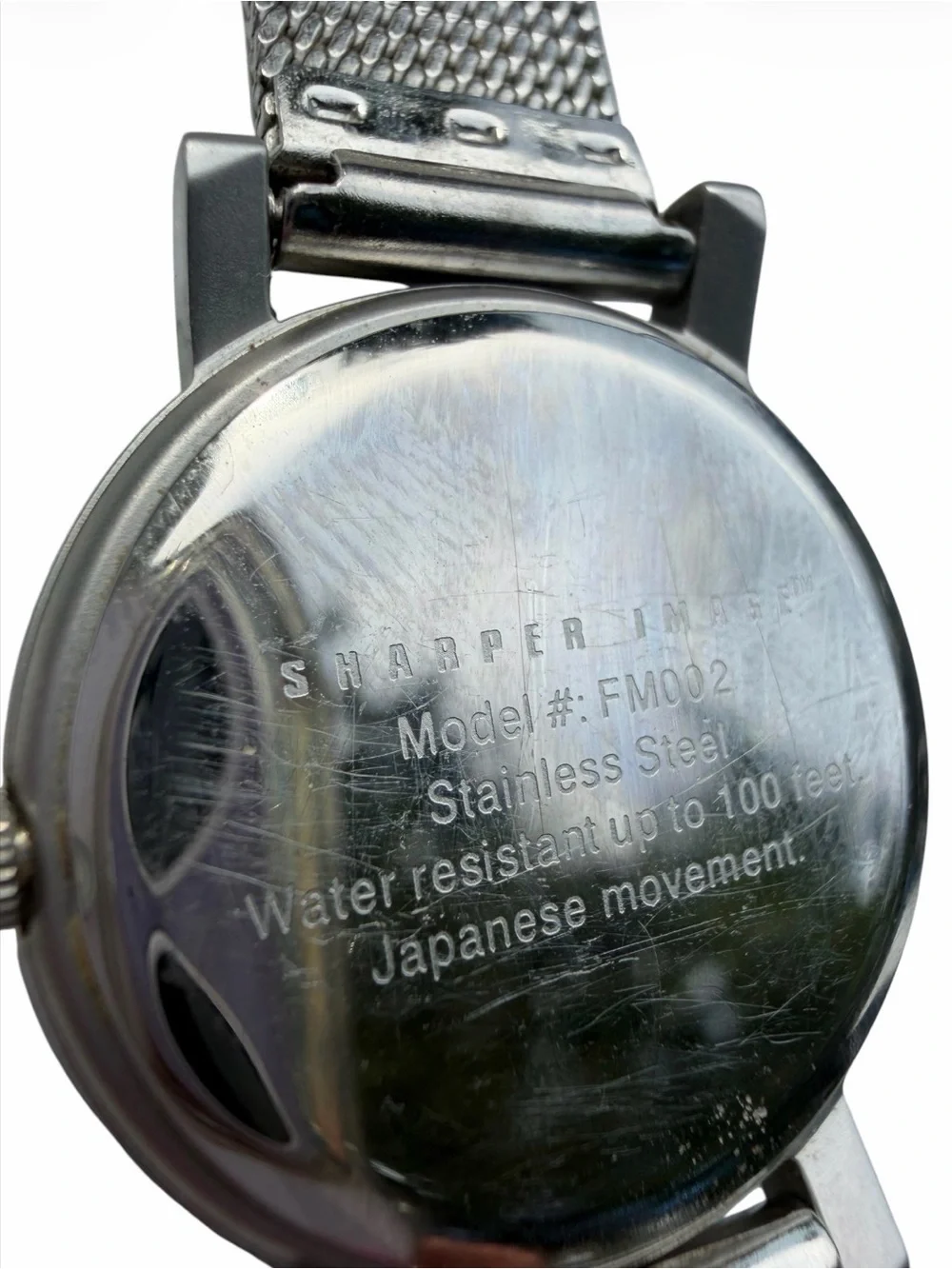 Sharper Image FM002 Stainless Steel Quartz Watch – Mesh Band
